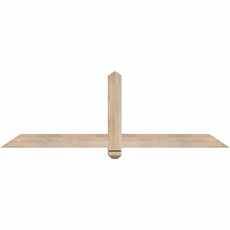 Ekena Millwork Eugene Smooth Timber Gable Bracket, Douglas Fir, 60"W x 20"H x 3 1/2"D x 3 1/2"F, 8/12 Pitch GBW060X20X0404EUG00SDF